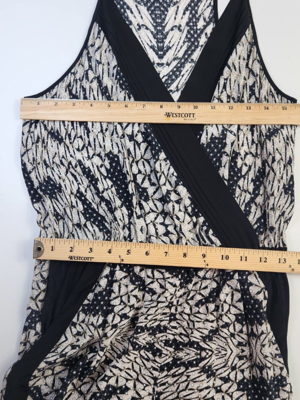 DVF Diane von Furstenberg Shany Silk Wrap Jumpsuit Tapered Leg Panther Lace 4 - Picture 10 of 16